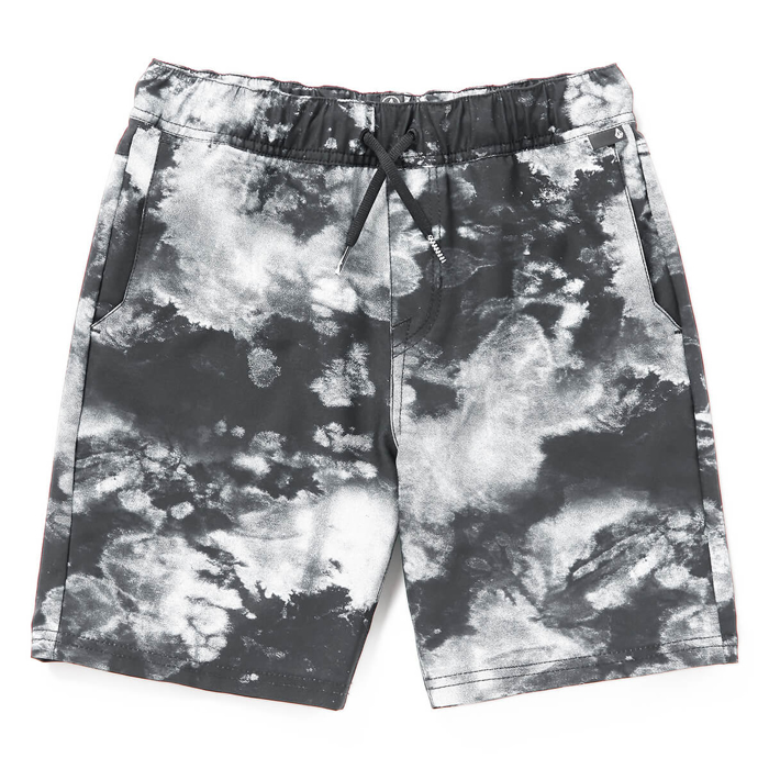 VOLCOM ASPHALT BEACH ELASTIC WAIST HYBRID KID BLACK WHITE M