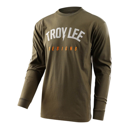 TROY LEE DESIGNS BOLT LONG SLEEVE TEE MILITARY GREEN S