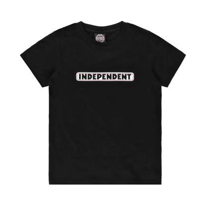 INDEPENDENT YOUTH BAR LOGO T-SHIRT BLACK 6-8