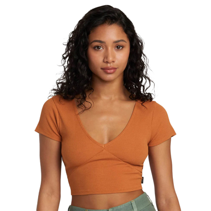 RVCA SMITTEN TOP TERRACOTTA L