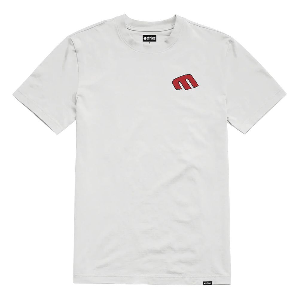 ETNIES REBEL E TEE WHITE/RED L