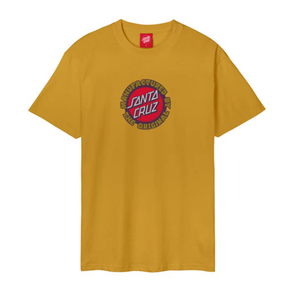 SANTA CRUZ SPEED MFG DOT FRONT OLD GOLD M
