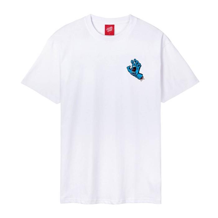SANTA CRUZ SCREAMING HAND CHEST WHITE S