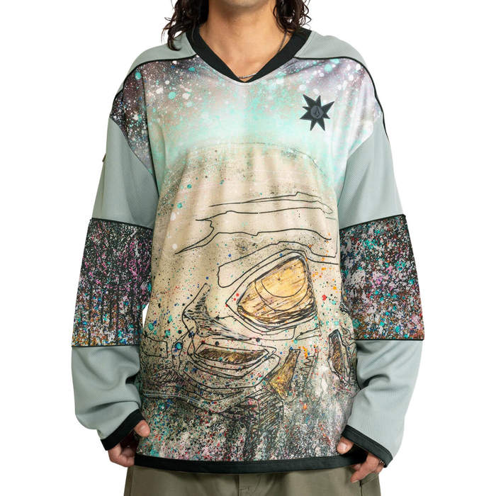 VOLCOM TT B IGUCHI KNIT LS CYPRESS GREEN M