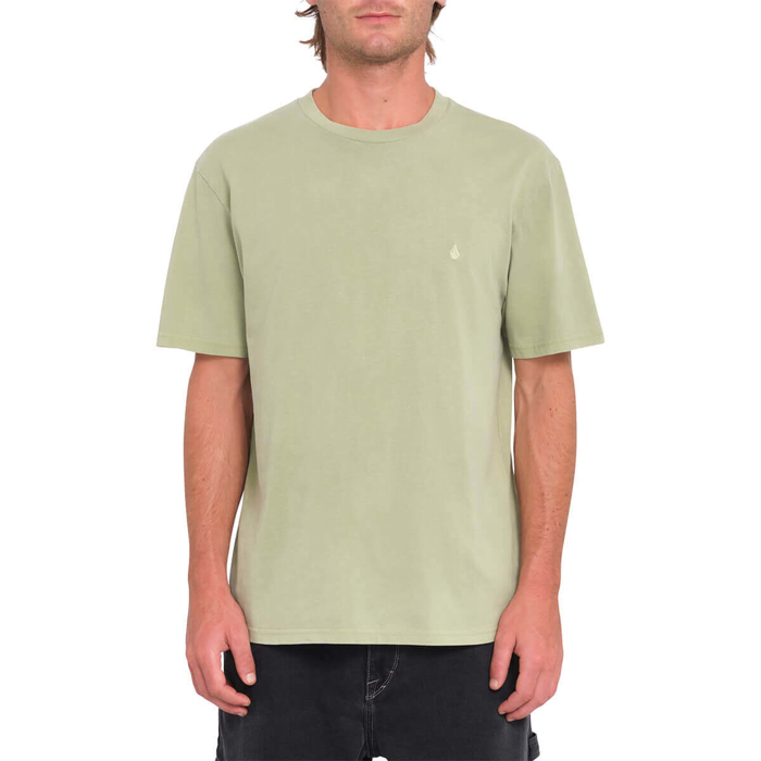 VOLCOM SOLID STONE EMB T-SHIRT GREEN TEA M