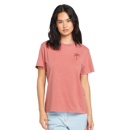 VOLCOM LOCK IT UP T-SHIRT MAUVE ROSE S
