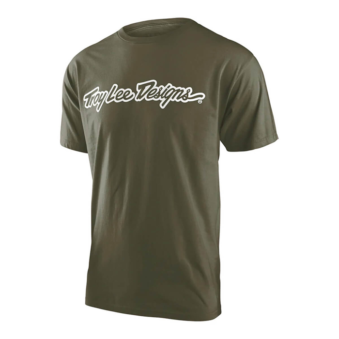TROY LEE DESIGNS SIGNATURE T-SHIRT MILITARY GREEN L