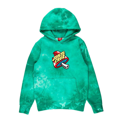 SANTA CRUZ YOUTH TOADSTOOL DOT JADE TIE DYE 8-10