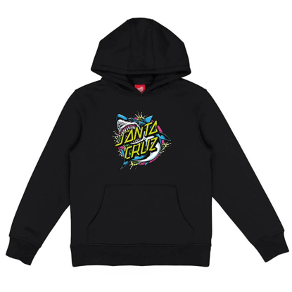 SANTA CRUZ YOUTH SHARK DOT FRONT BLACK 6-8
