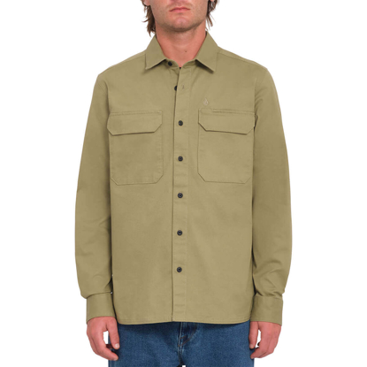 VOLCOM SERVICESTONE WORKSHIRT LONG SLEEVE THYME GREEN XL