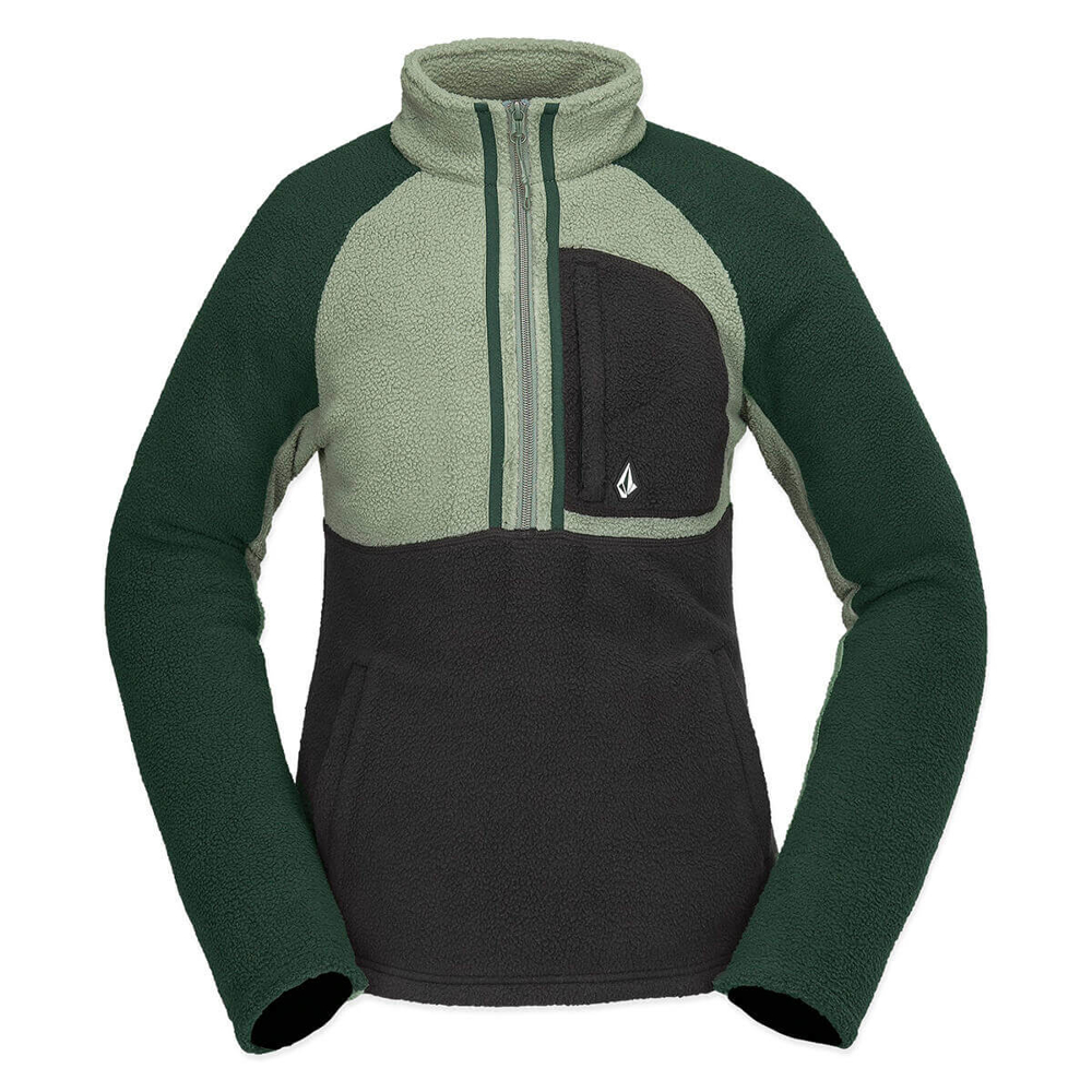 VOLCOM DEMI HALF ZIP LICHEN GREEN S