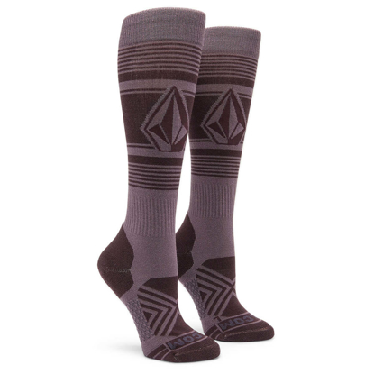 VOLCOM STONE LINES OTC SOCK DUSTY LAVENDER L