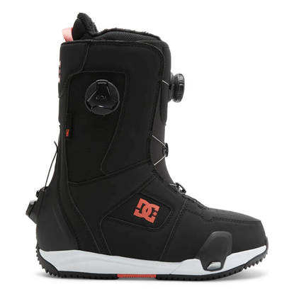 DC WOMENS PHASE BOA PRO STEP ON BLACK/HOT CORAL 255