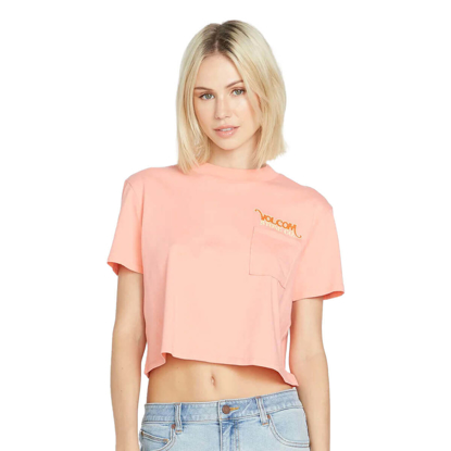 VOLCOM POCKET DIAL T-SHIRT REEF PINK S