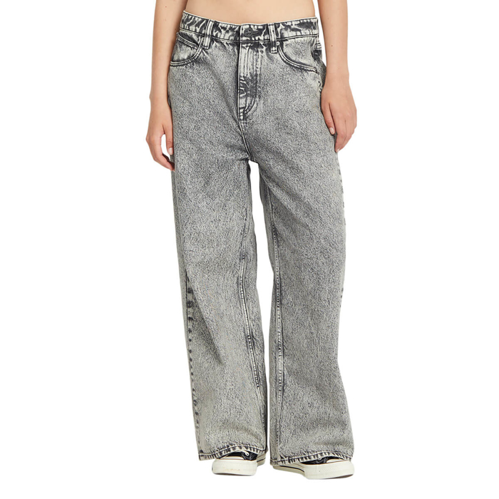 VOLCOM BEEGGY DENIM PANTS GREY VINTAGE 26