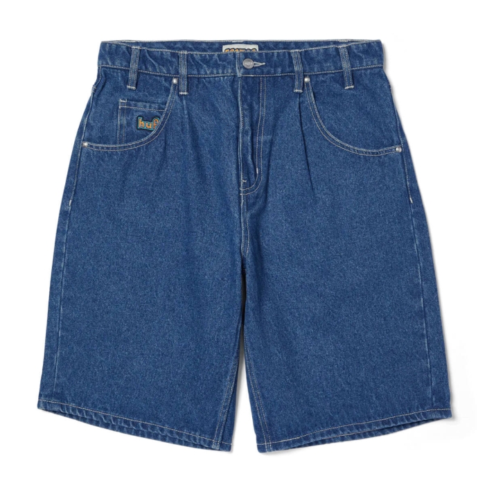 HUF CROMER SHORT STONE WASH INDIGO 36