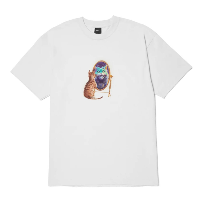 HUF MIRROR T-SHIRT WHITE M