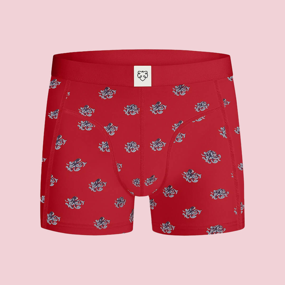 ADAM RED-OCTOPUS BOXER BRIEFS ASSORTED L