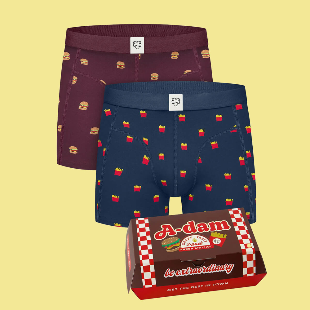 ADAM TAKE-AWAY BOXER BRIEFS (2-PACK) ASSORTED M