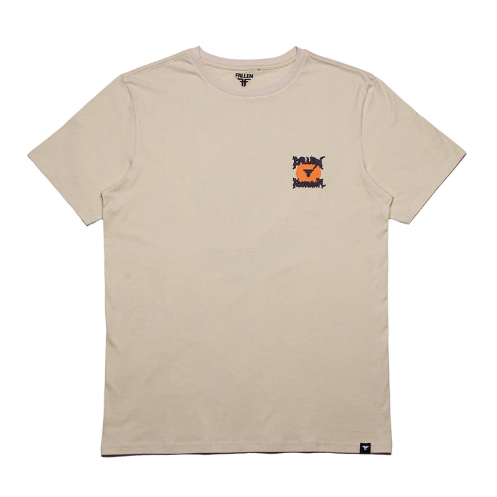 FALLEN DARK RAVEN T-SHIRT IVORY/ORANGE M