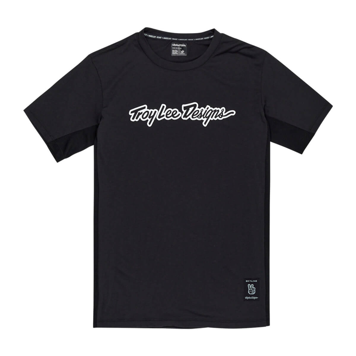 TROY LEE DESIGNS SKYLINE SHORT SLEEVE RIDE TEE SIGNATURE BLACK S