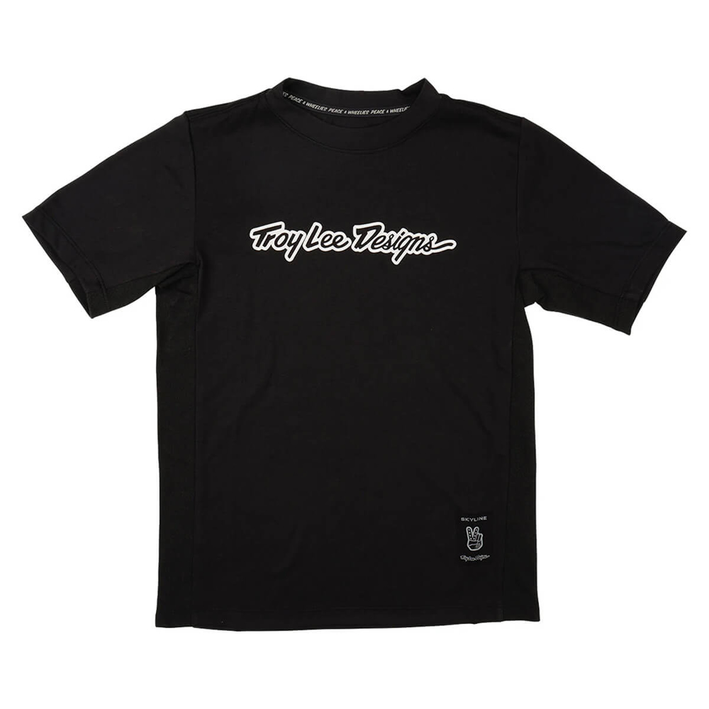 TROY LEE DESIGNS YOUTH SKYLINE RIDE SHORT SLEEVE TEE SIGNATURE BLACK L