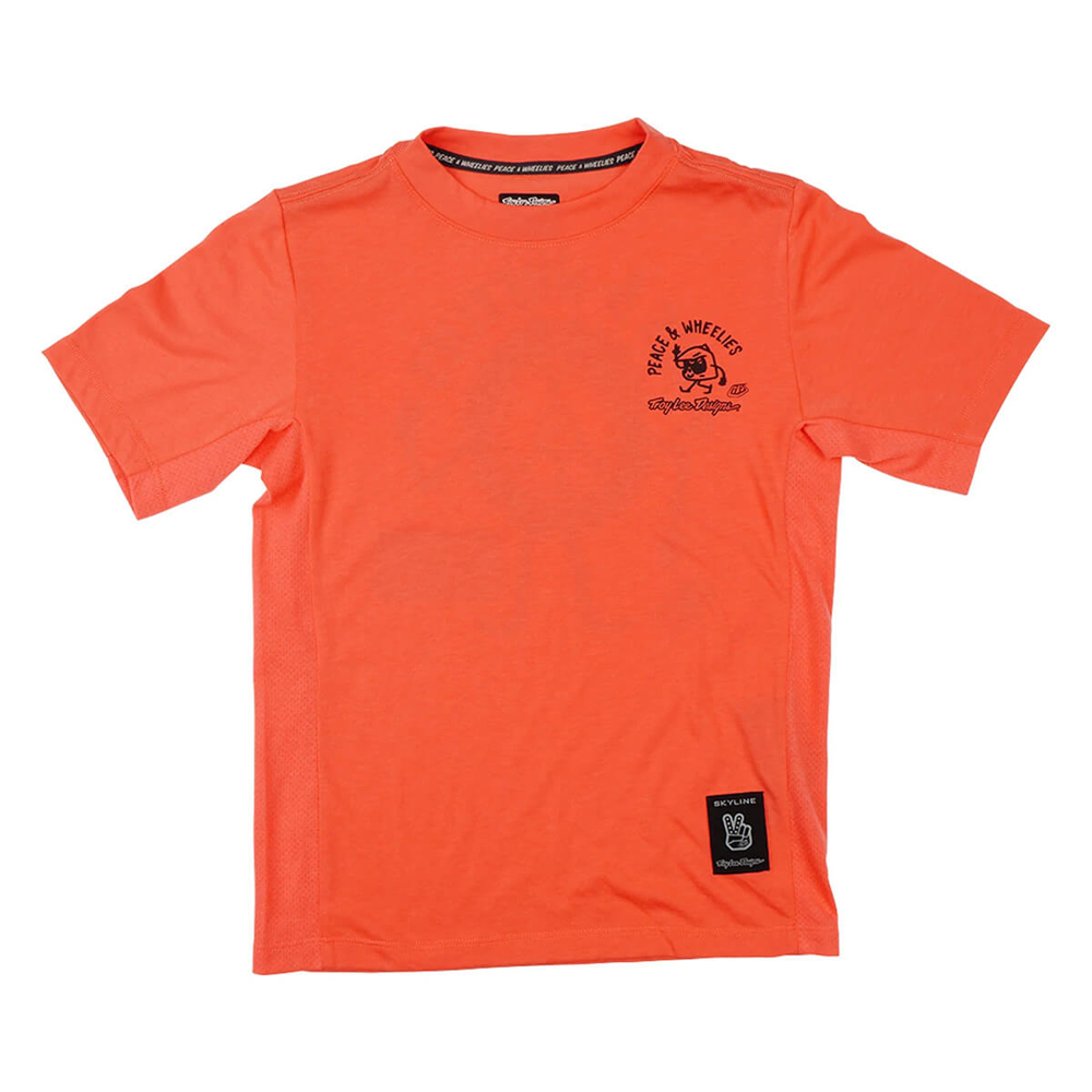 TROY LEE DESIGNS YOUTH SKYLINE RIDE SHORT SLEEVE TEE P&W MELON M