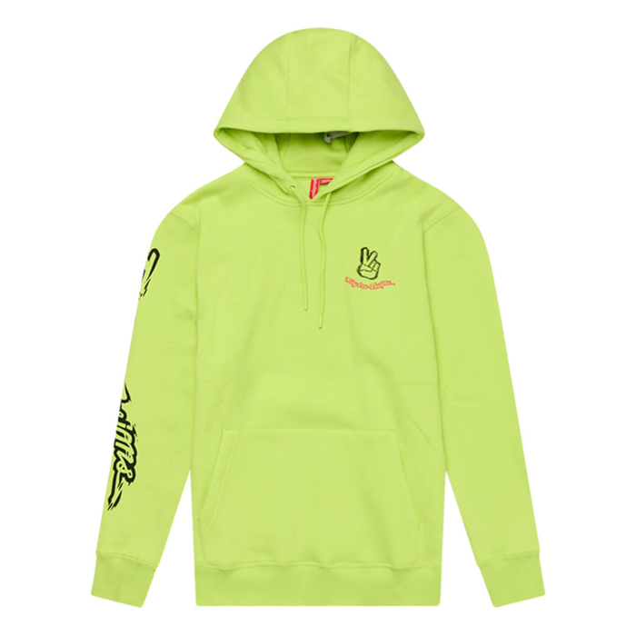 TROY LEE DESIGNS PEACE OUT PULLOVER HOODIE PEACE OUT GLO YELLOW L