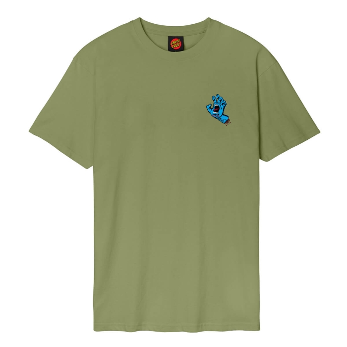 SANTA CRUZ SCREAMING HAND CHEST T-SHIRT IGUANA L