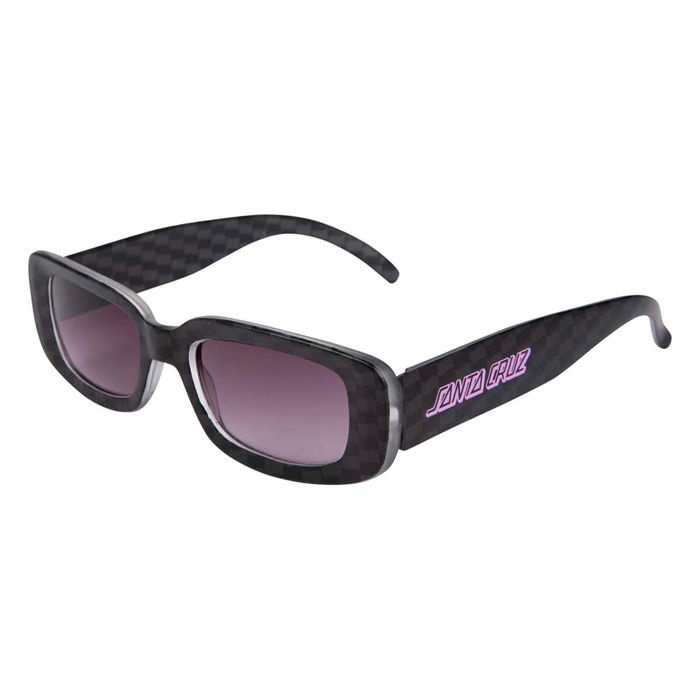 SANTA CRUZ STRIP WAVE CHECK SUNGLASSES BLACK UNI