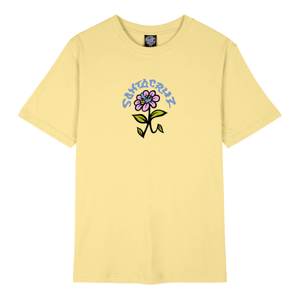 SANTA CRUZ DELFINO FLOWER FRONT T-SHIRT BUTTER 6