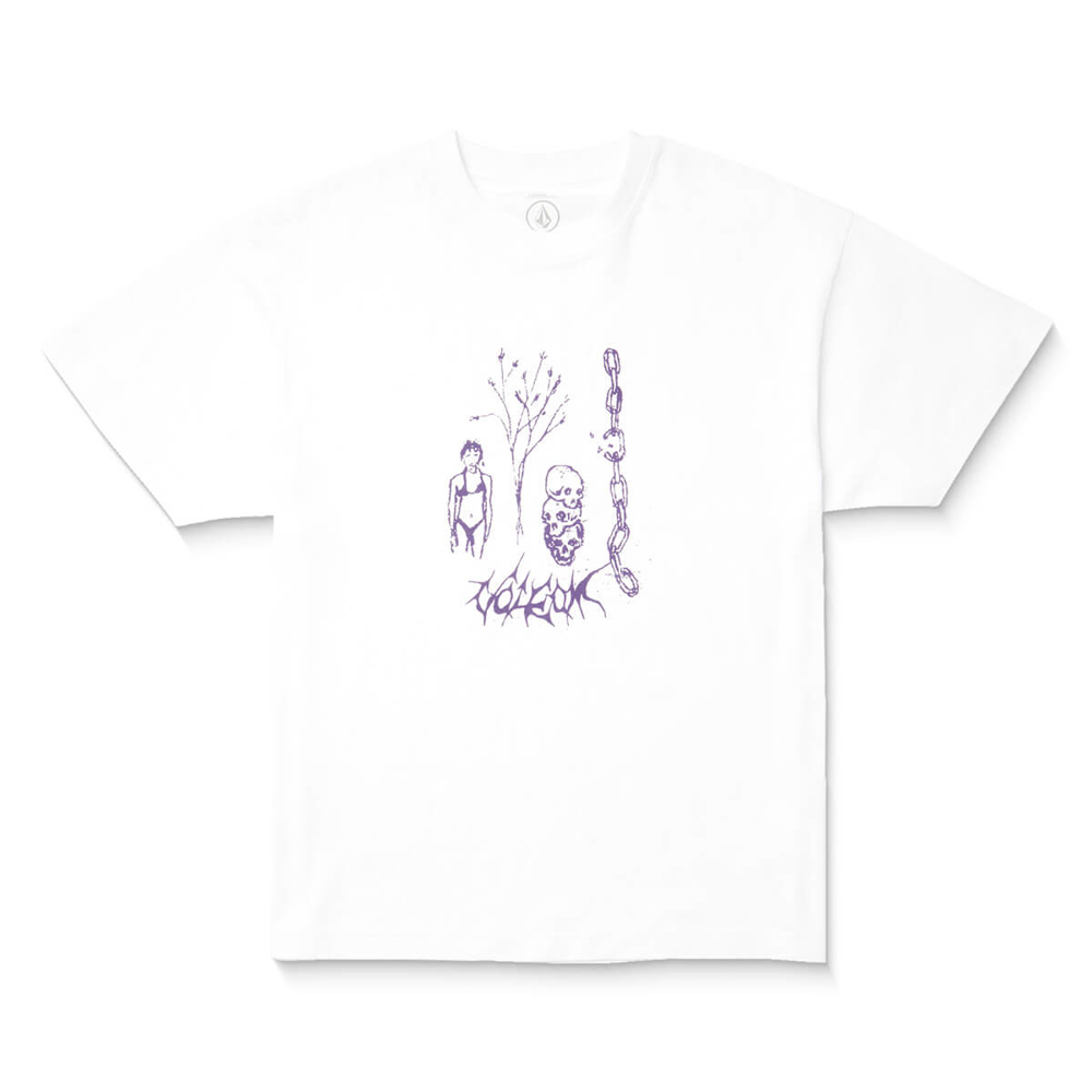 VOLCOM POETIC DESS LSE T-SHIRT WHITE M