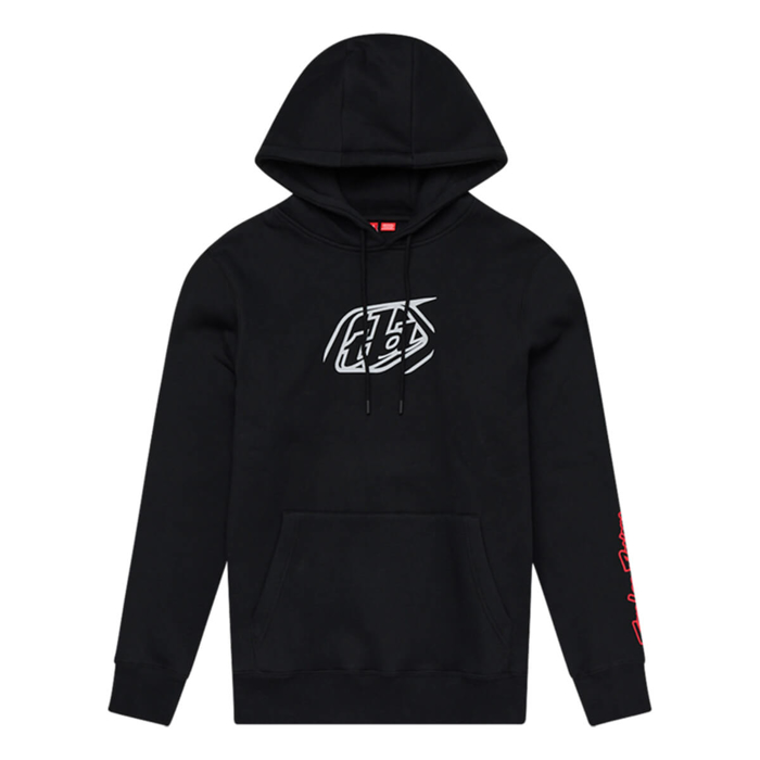  BADGE PULLOVER HOODIE BLACK 2XL