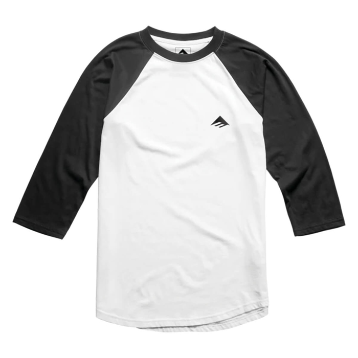 EMERICA TRIANGLE BASEBALL TEE BLACK/WHITE L