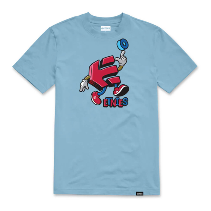 ETNIES WHEELS UP KIDS TEE LIGHT BLUE L