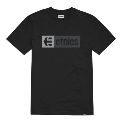 ETNIES NEW BOX T-SHIRT BLACK/GREY/GREY L