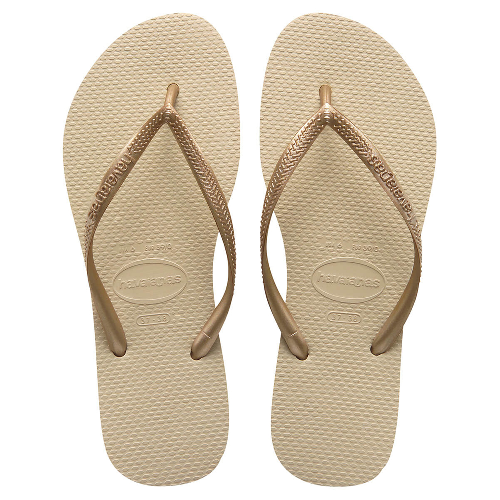 HAVAIANAS SLIM SAND GREY/LIGHT GOLDEN 41/42