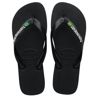 HAVAIANAS BRASIL LOGO BLACK/BLACK 39/40