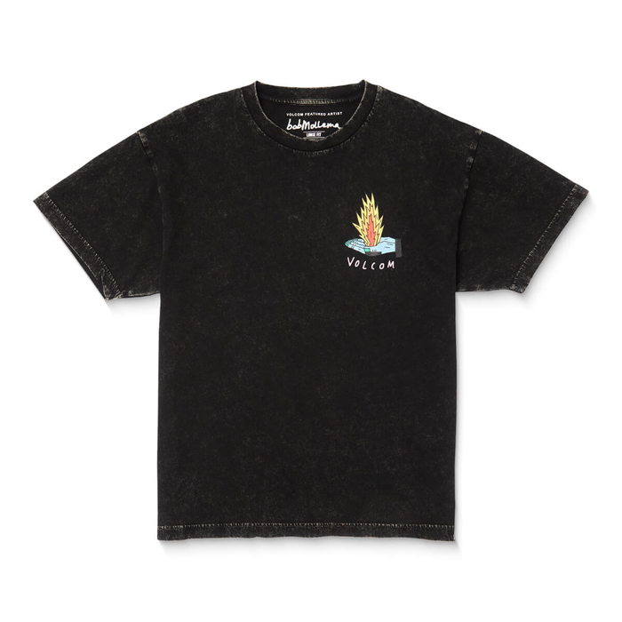 VOLCOM FA BOB M 1 LSE T-SHIRT KID WASHED BLACK L