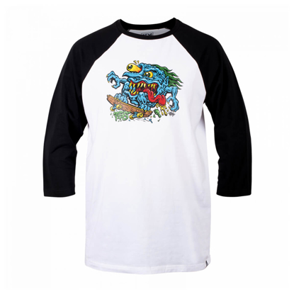 TSG 3/4 RAGLAN T-SHIRT GREY MEL BLACK M