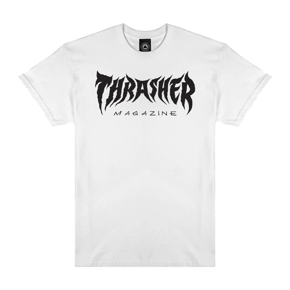 THRASHER MAGAZINE METAL T-SHIRT WHITE M