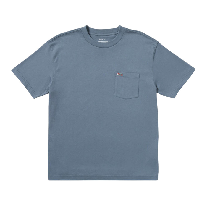 RVCA LA EYE SWIRL POCKET T-SHIRT VINTAGE NAVY S