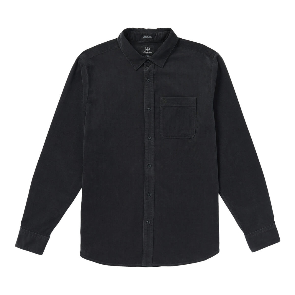 VOLCOM ZANDER LONG-SLEEVE SHIRT ASPHALT BLACK L