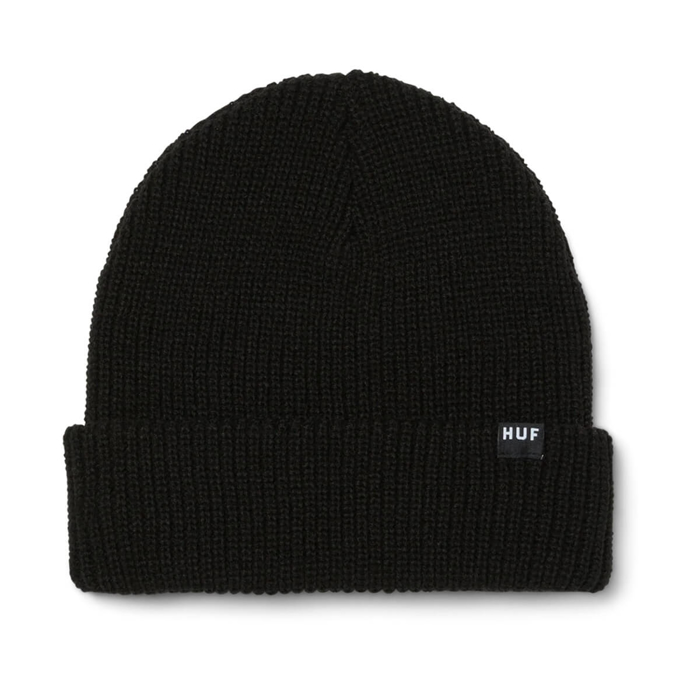 HUF USUAL CUFF BEANIE BLACK UNI
