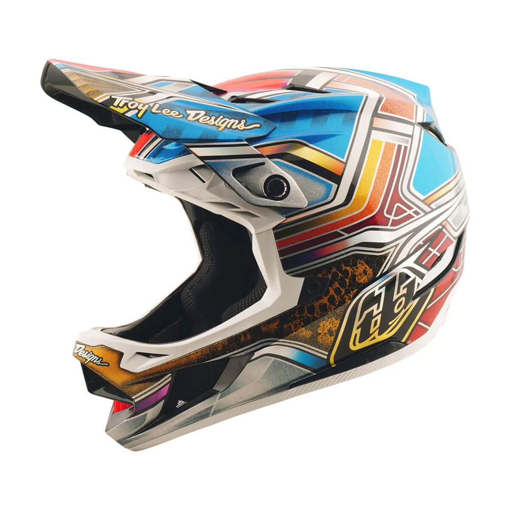 TROY LEE DESIGNS D4 CARBON HELMET LOWRIDER BLUE M
