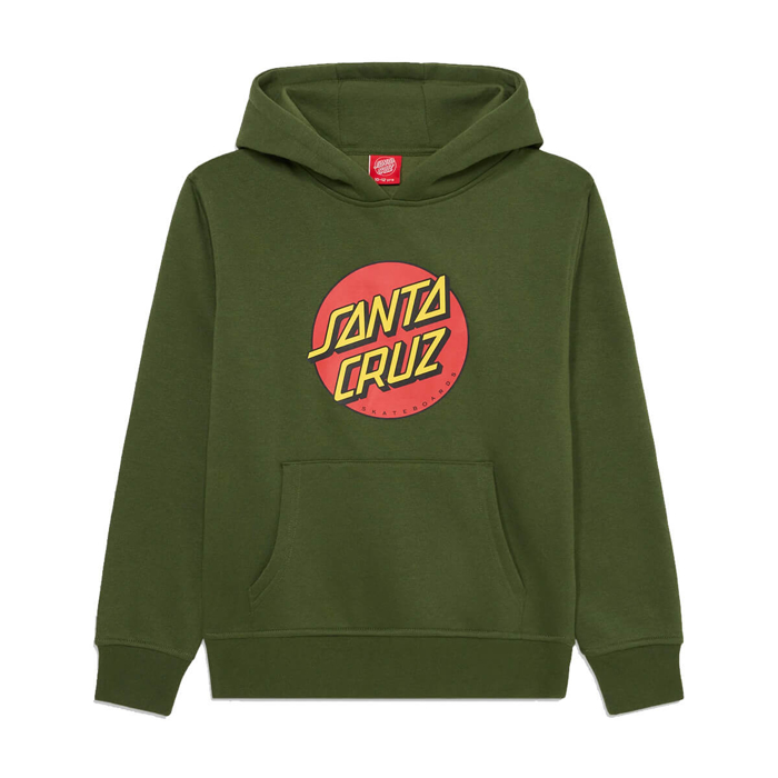 SANTA CRUZ YOUTH CLASSIC DOT HOOD DARK MOSS  6-8