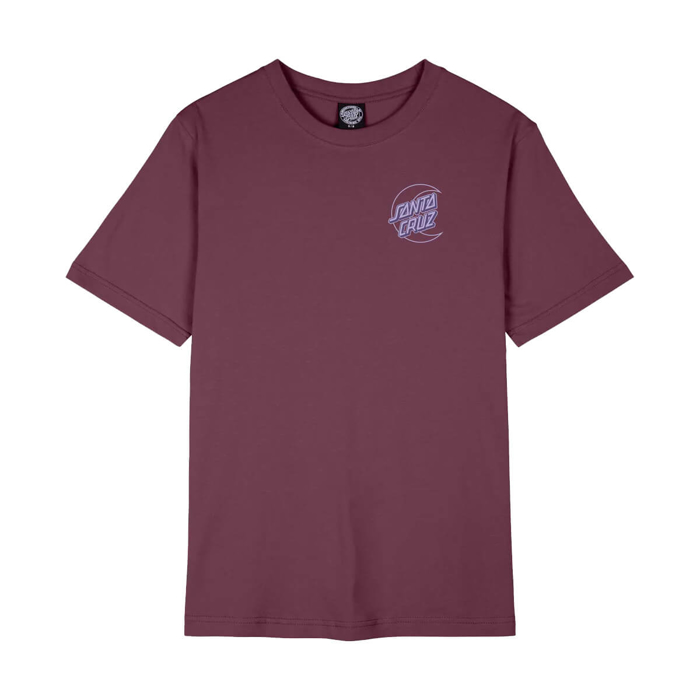 SANTA CRUZ IMPRINT MOON DOT T-SHIRT DARK CHERRY 10