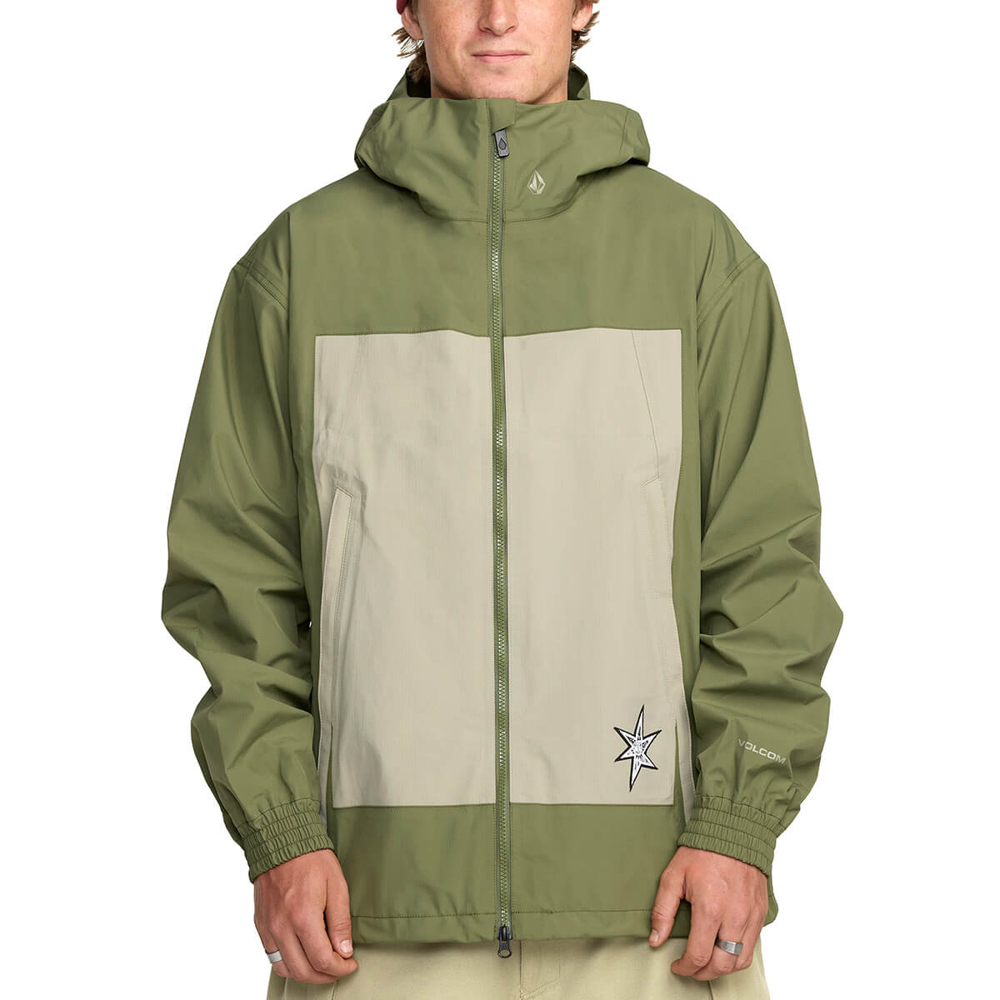 VOLCOM ARTHUR 3L JACKET DARK OLIVE S