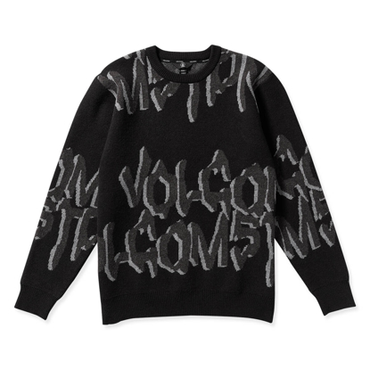 VOLCOM STONE JACQUARD SWEATER BLACK M