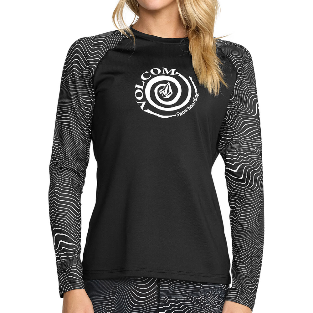 VOLCOM W V-SCIENCE CREW BLACK WHITE XS